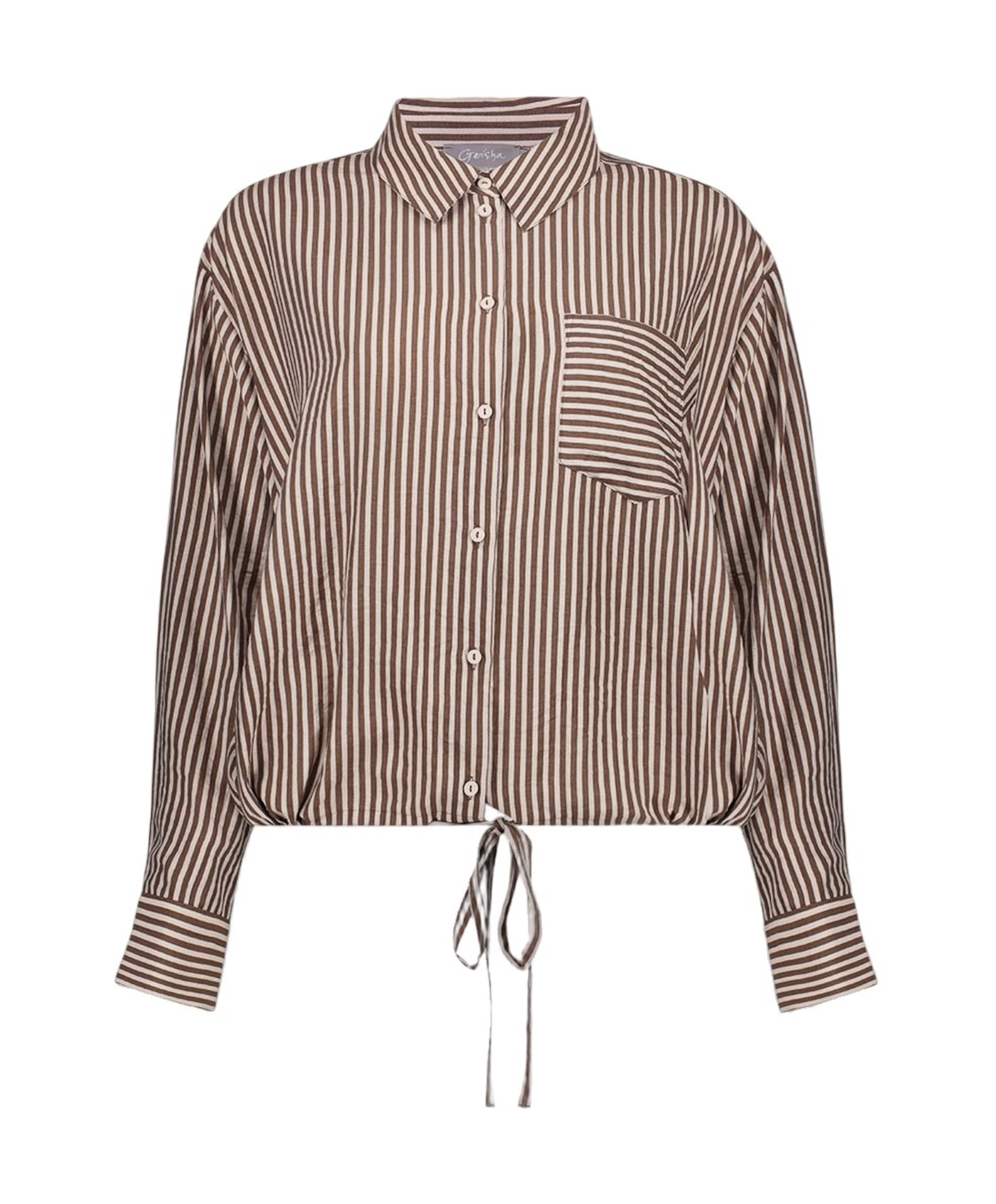 Dames blouse bruin