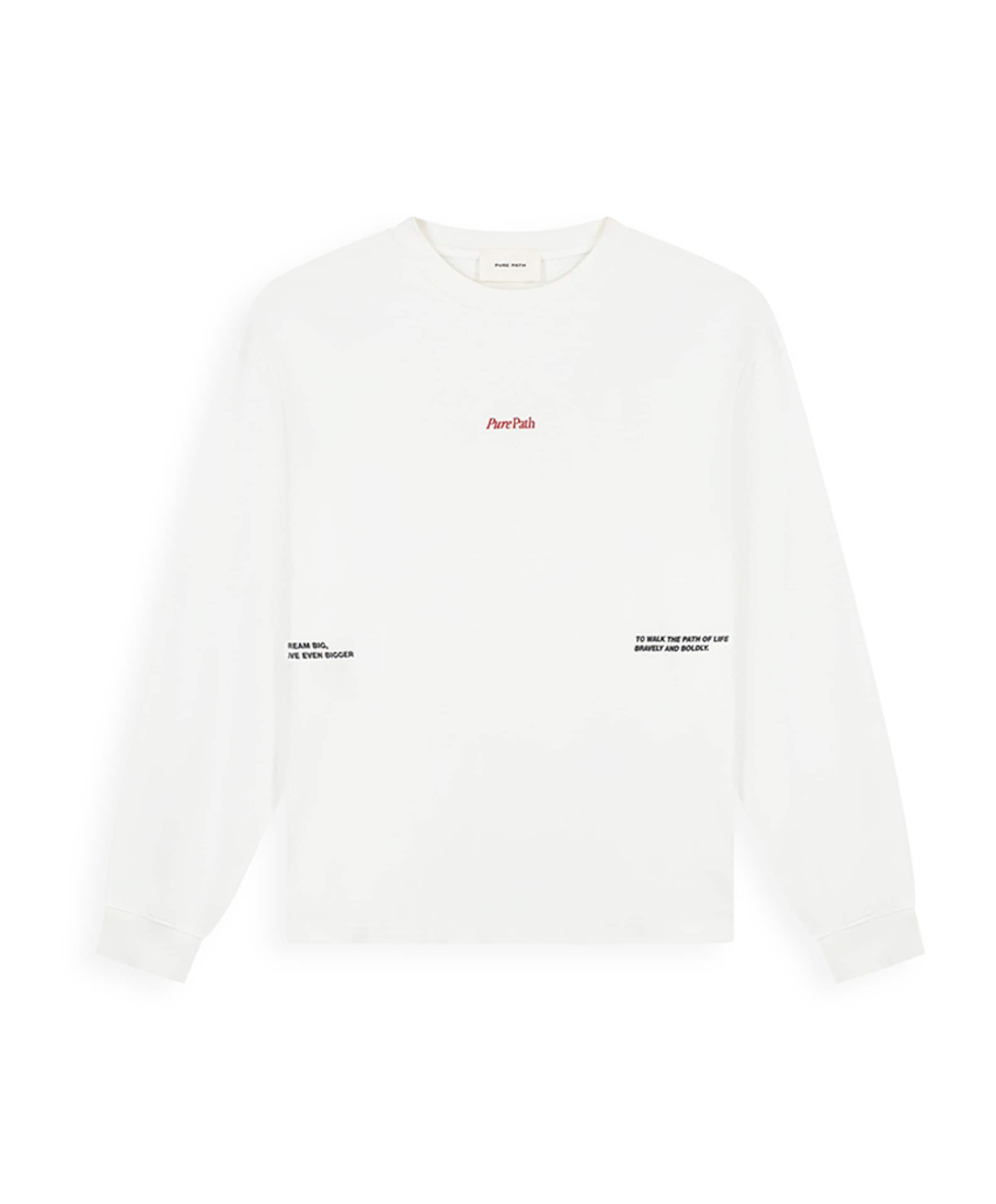 Heren longsleeve ecru