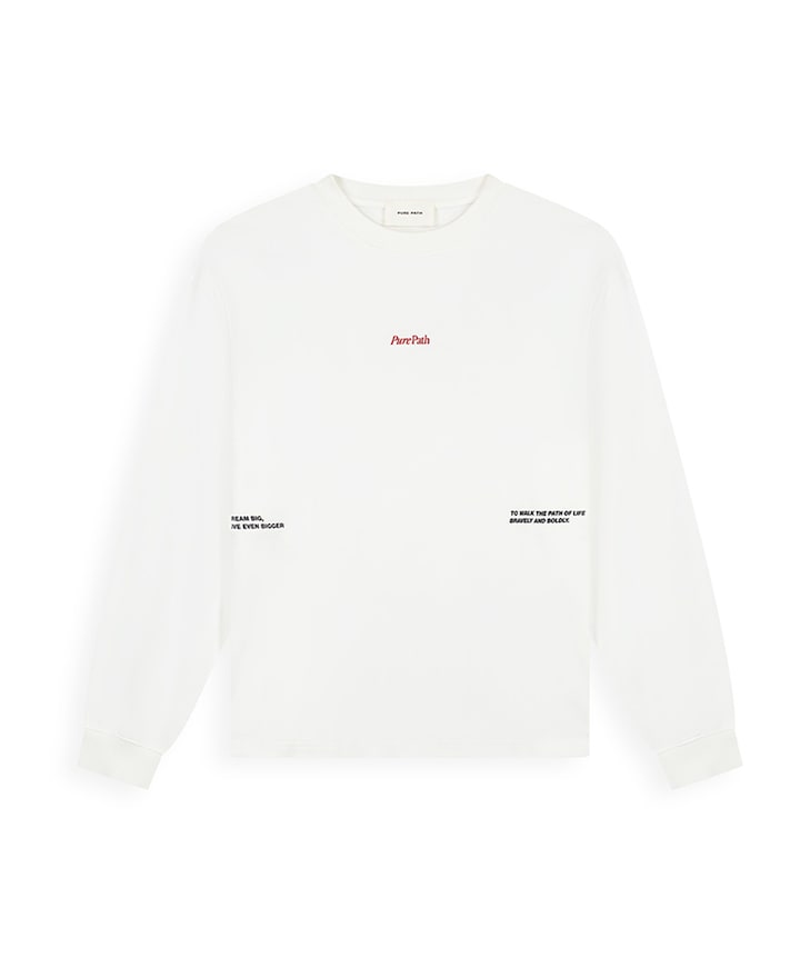 Heren longsleeve ecru