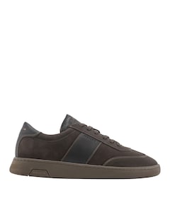 ZACK NUB LTHR heren sneakers bruin