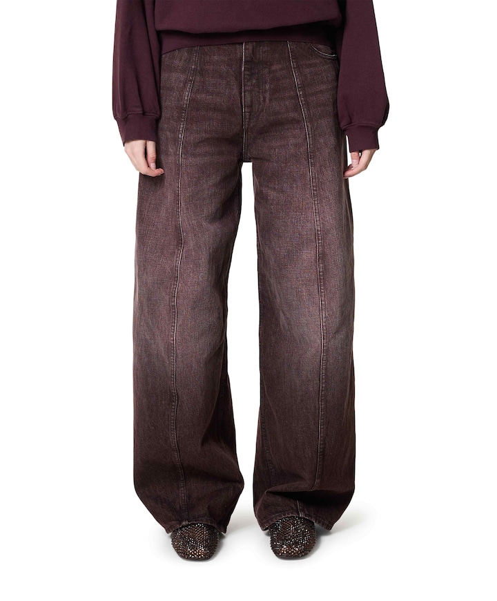 83/PERL62 dames jeans bordeaux