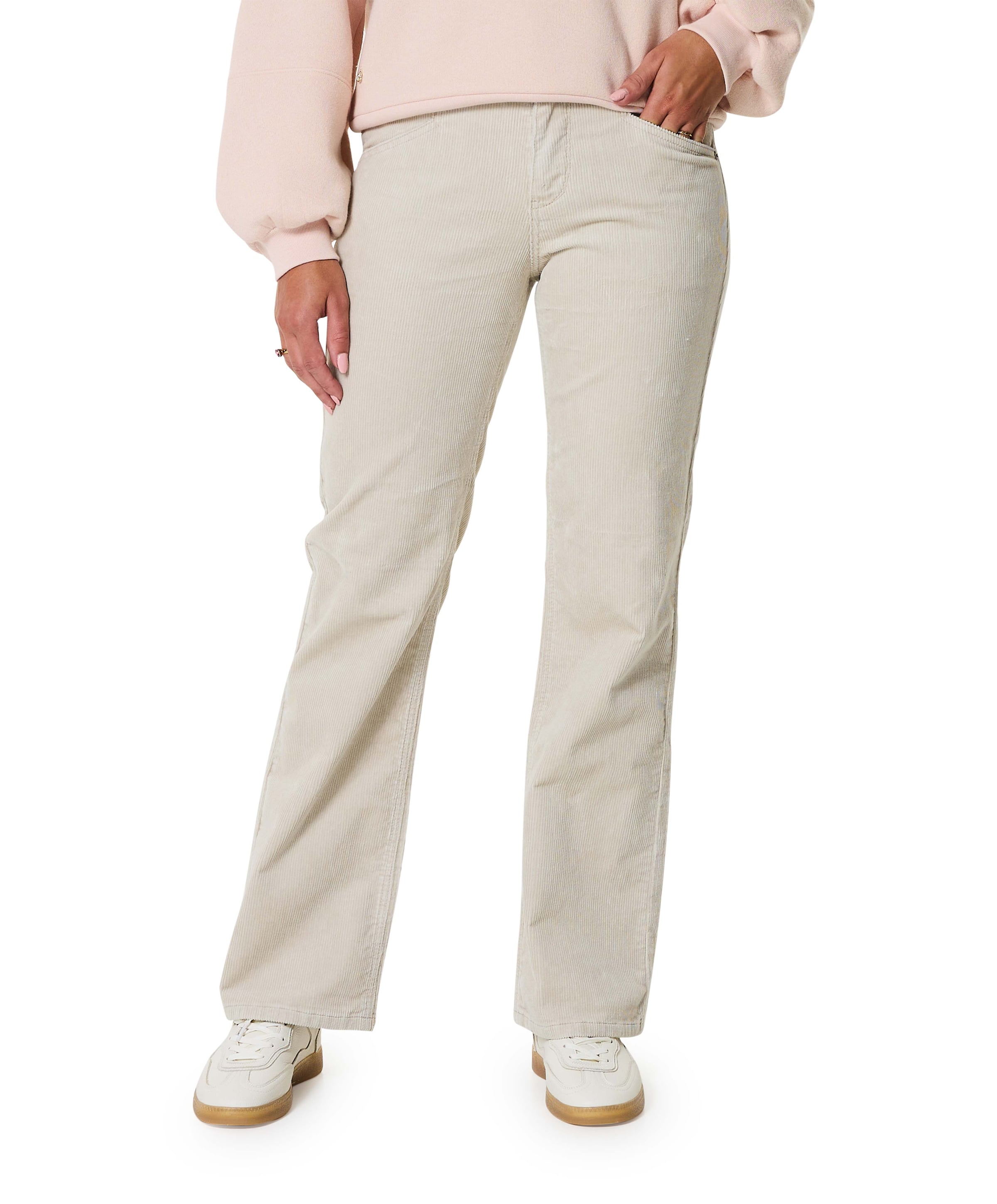Bibette 10W cord 82 cm dames broek beige