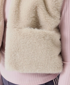 Meisjes gilet beige