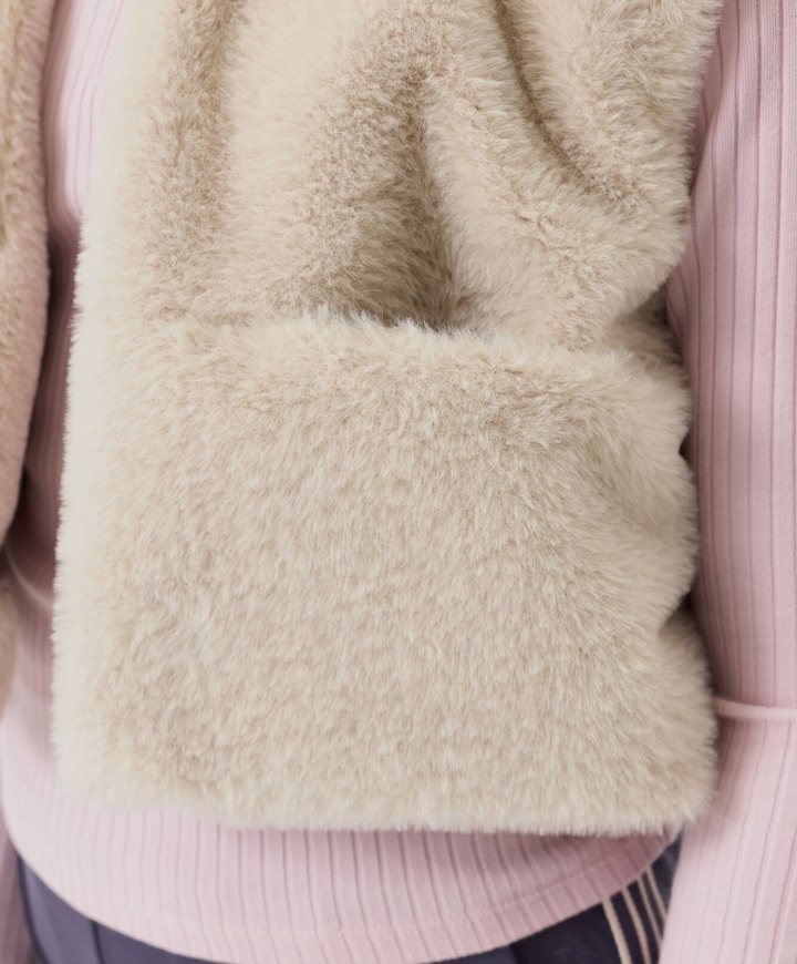 Meisjes gilet beige