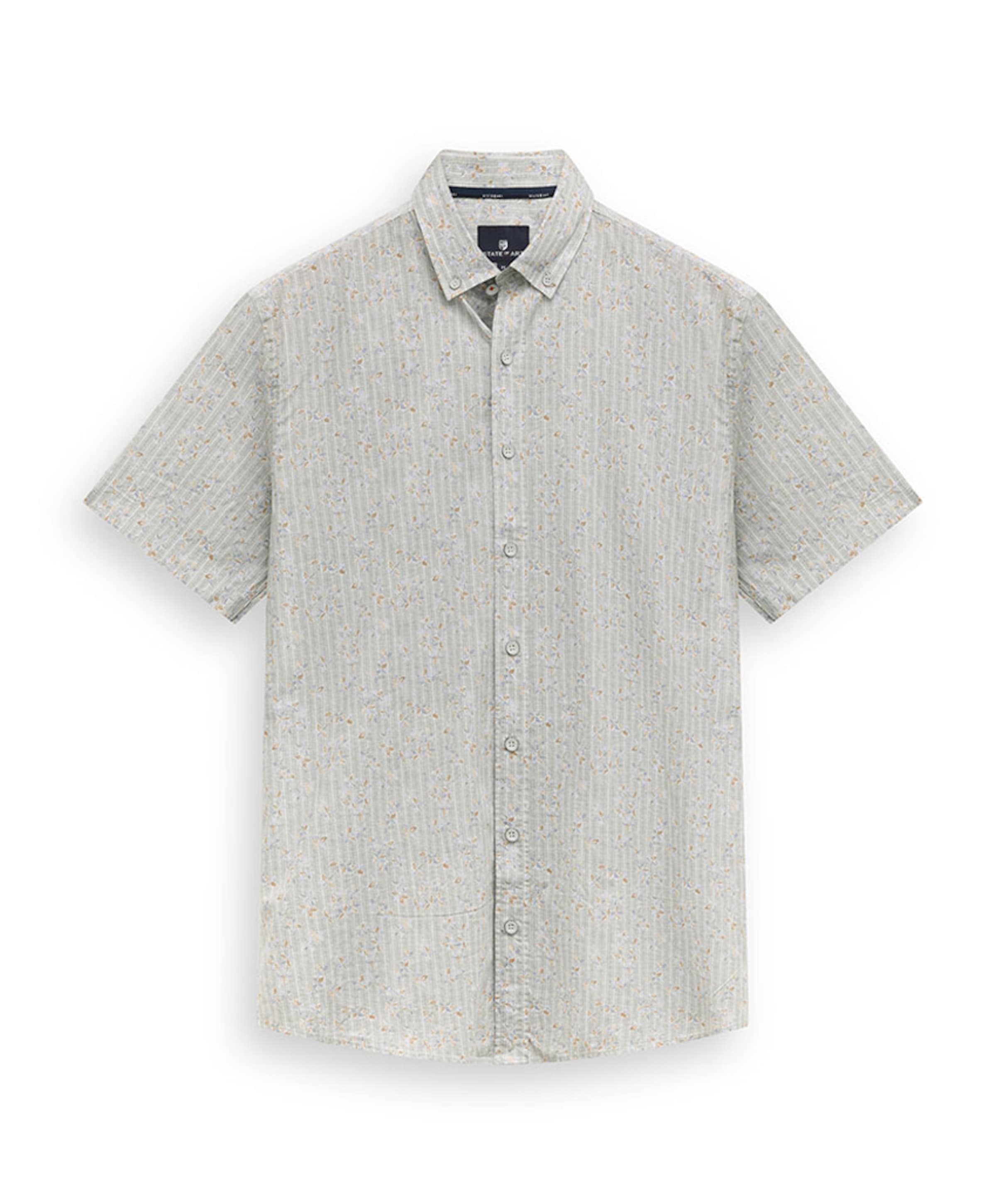 Heren overhemd korte mouw groen