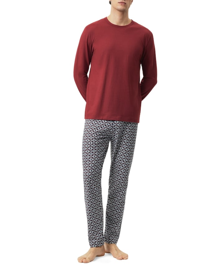 Heren pyjamaset rood
