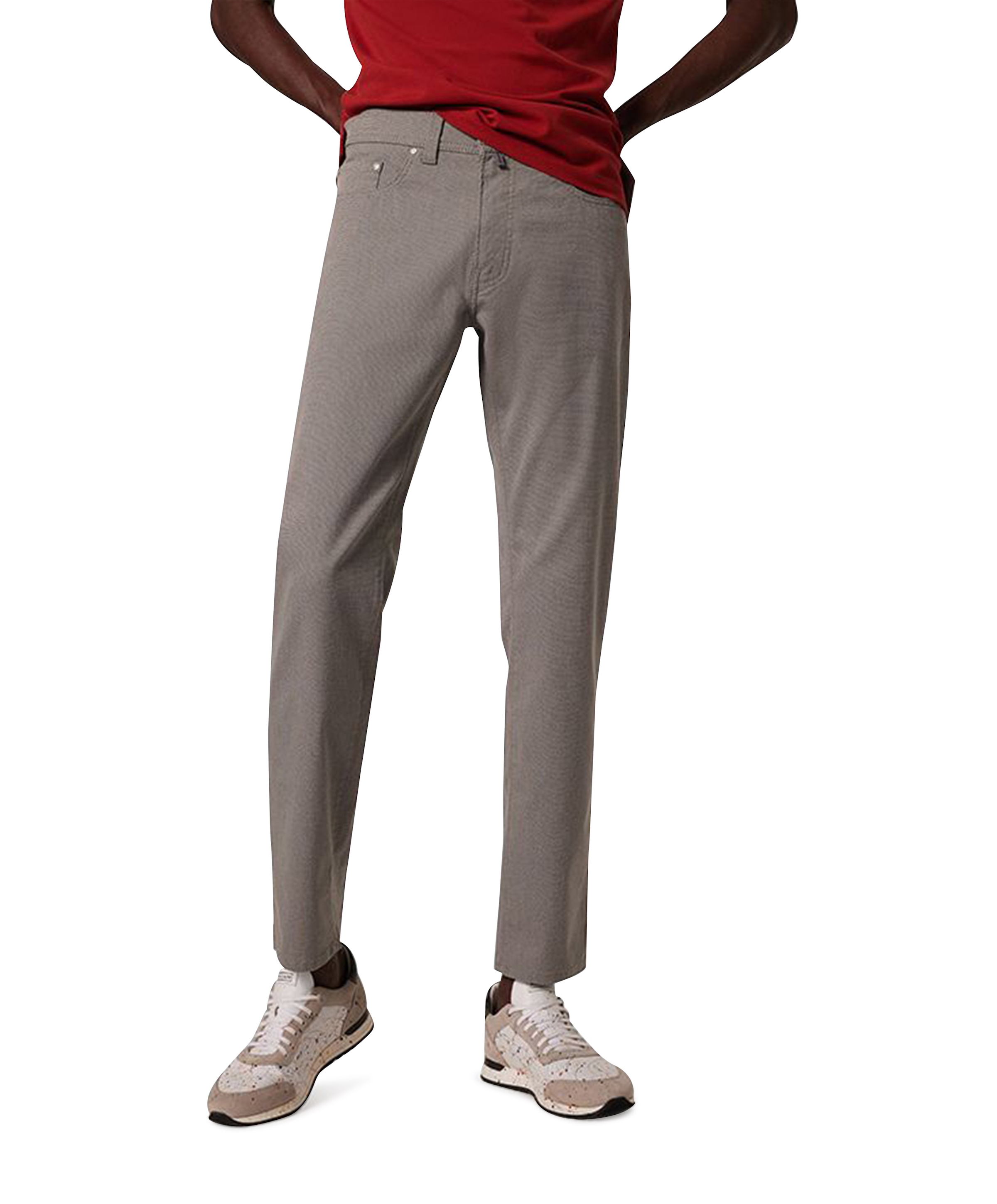 Lyon tapered heren broek grijs