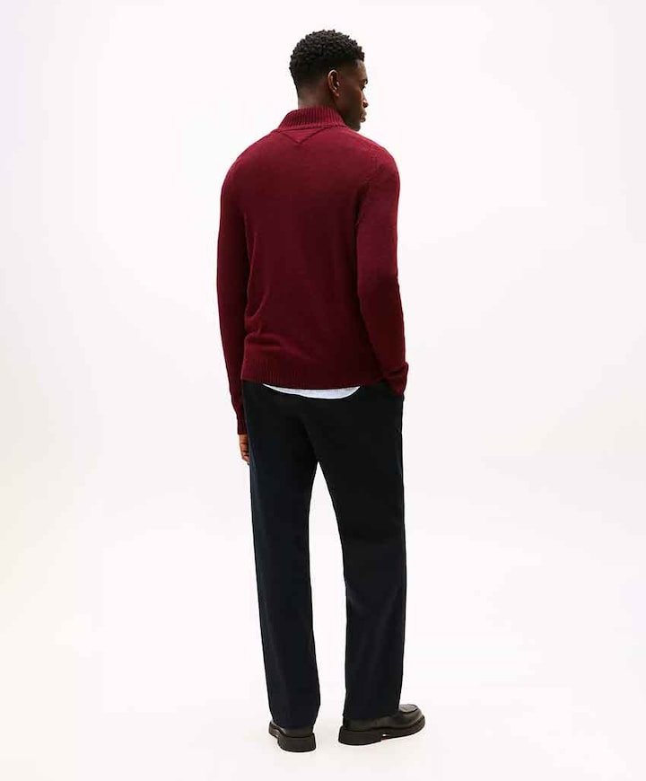 Trui met rits bordeaux