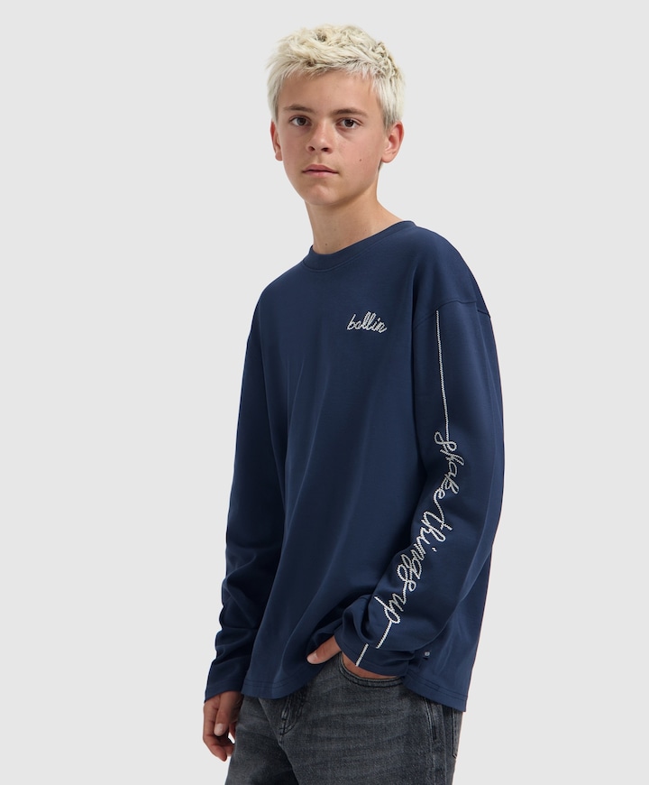 Jongens longsleeve blauw