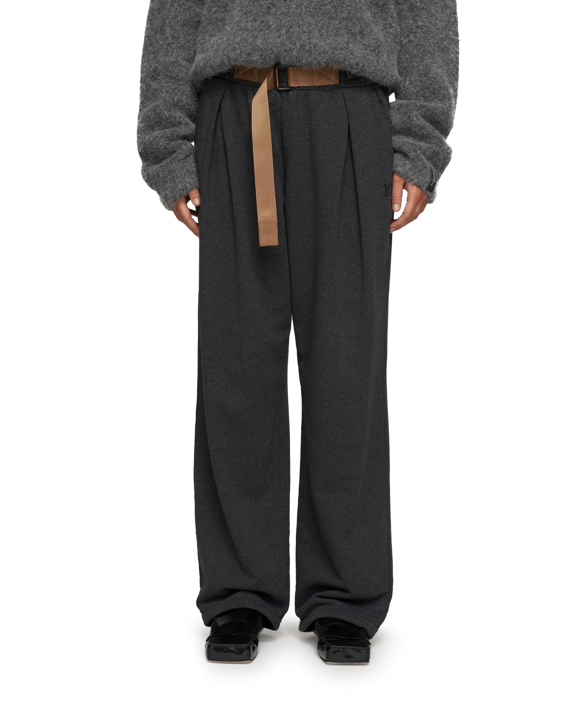 belt jogger dames broek grijs