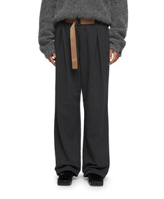 belt jogger dames broek grijs