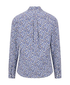 Heren overhemd lange mouw blauw