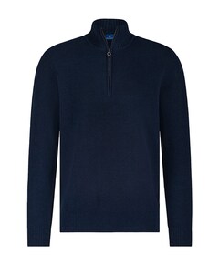 Trui met rits blauw