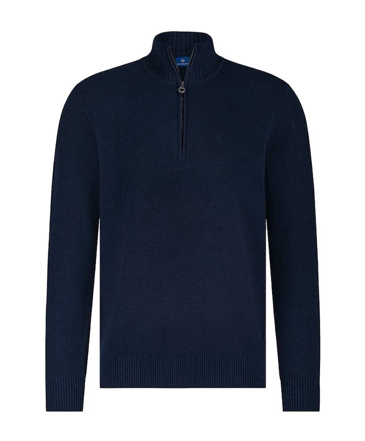 Trui met rits blauw
