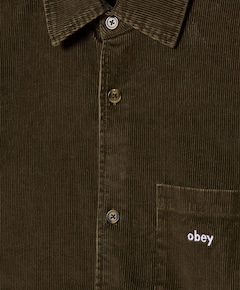 Obey Buckley Corduroy Woven overshirt groen