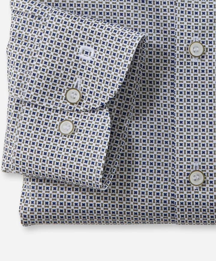 Heren overhemd lange mouw groen