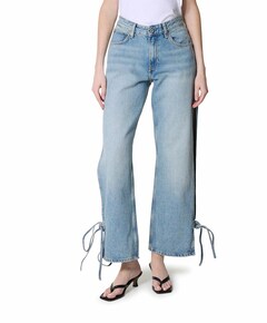 Baggy string dames jeans blauw
