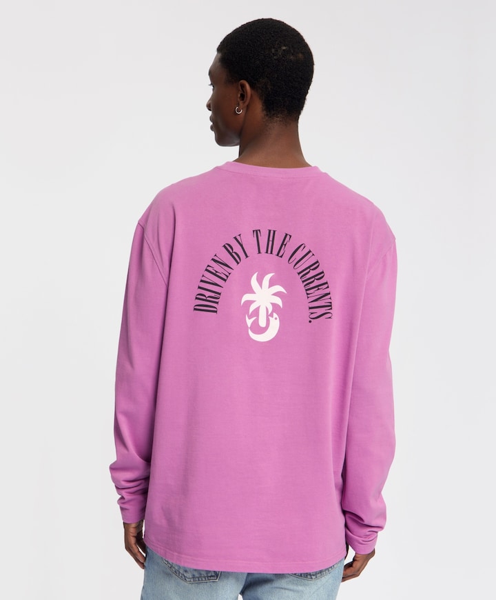 Heren longsleeve paars
