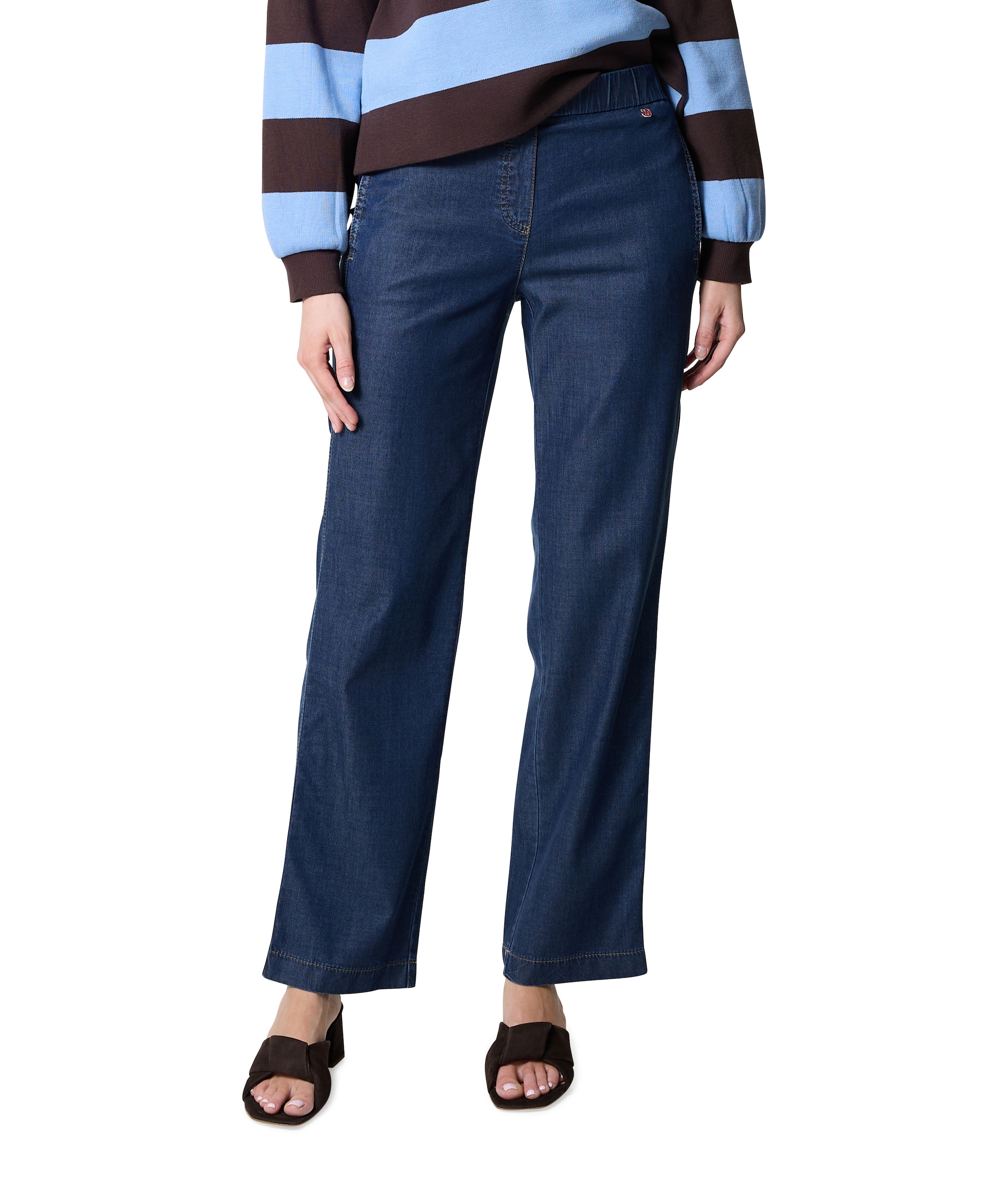 Scarlet Wide Leg dames jeans blauw