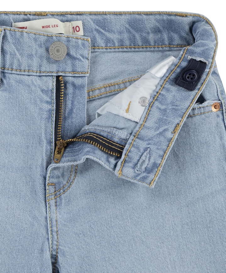 Wide leg jeans meisjes jeans blauw