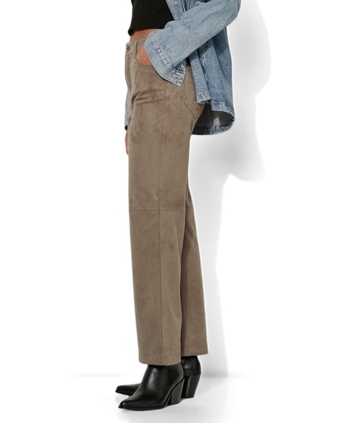 Audrey Straight Pocket dames broek beige