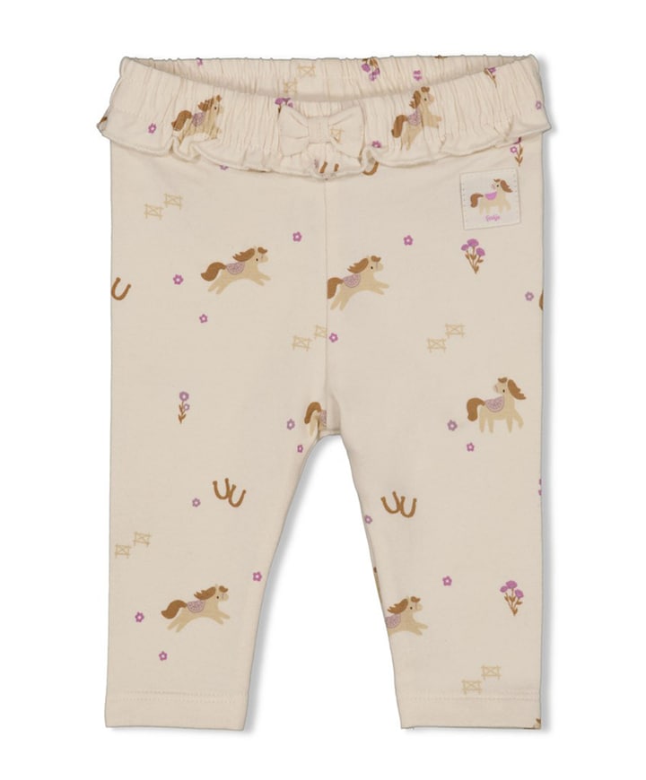 Legging AOP meisjes broek ecru