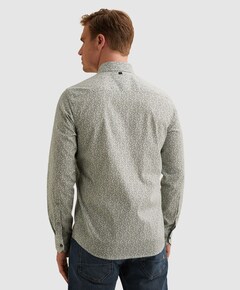 Heren overhemd lange mouw beige