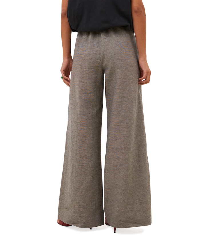 benji melange dames broek grijs