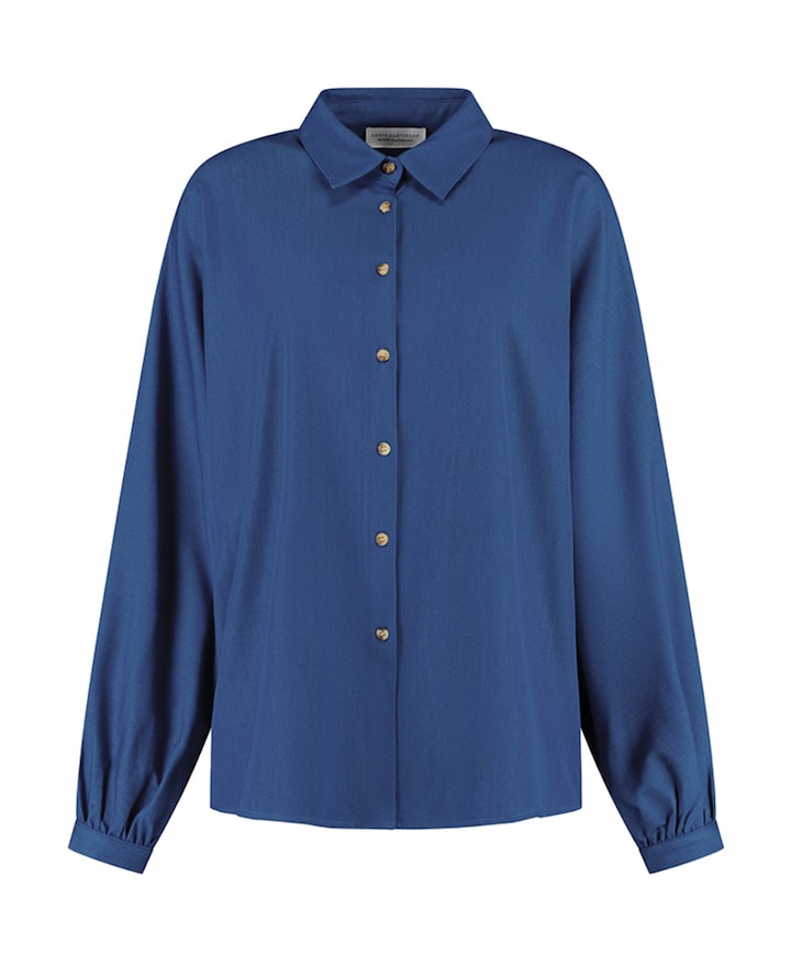 Dames blouse blauw