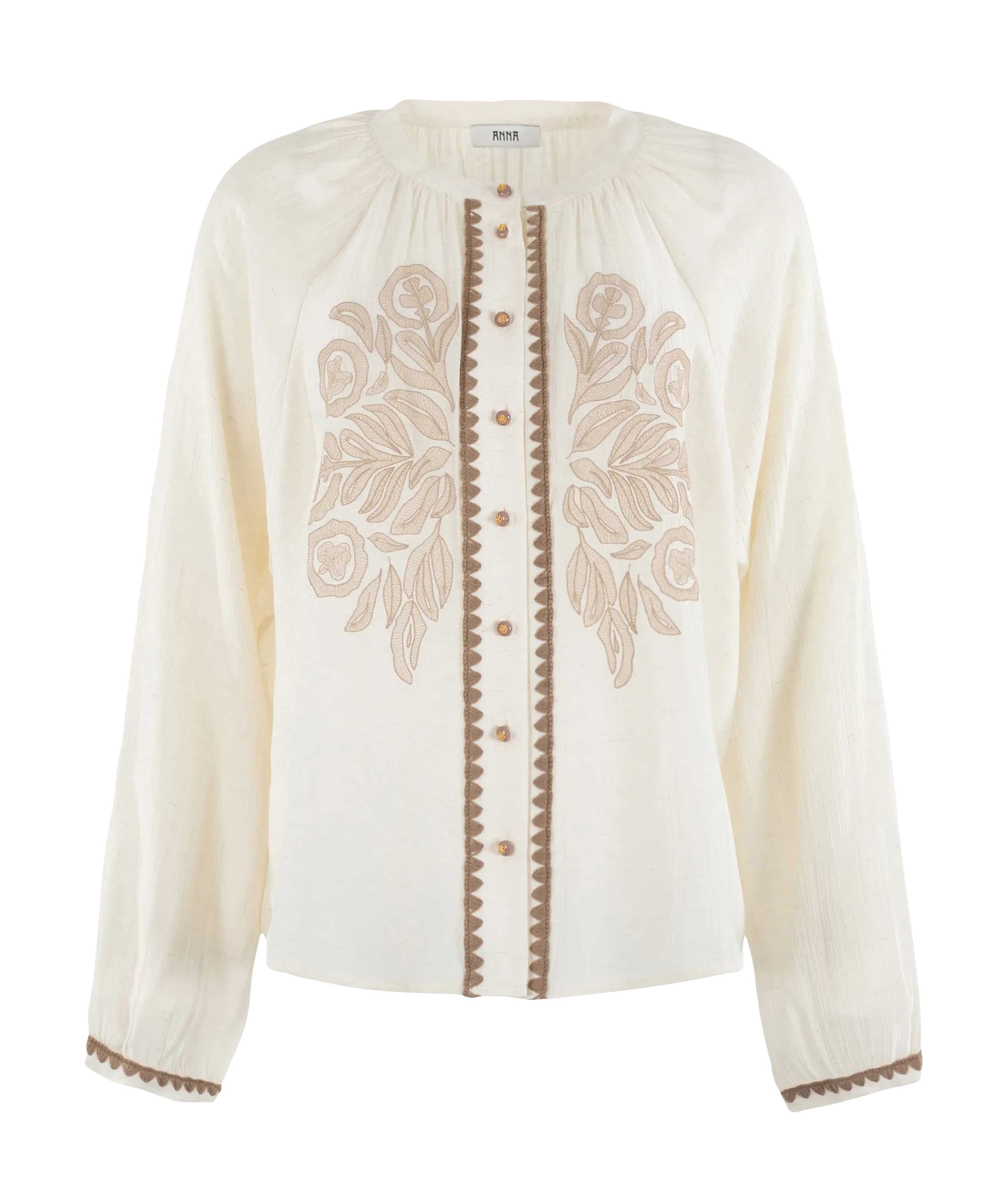 Dames blouse beige