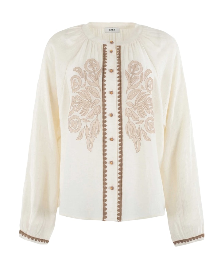 Dames blouse beige