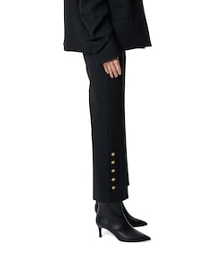 France statement slit pantalon zwart