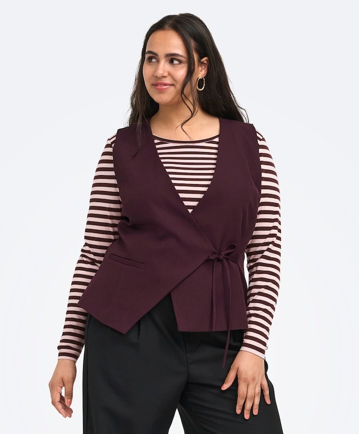 Dames gilet bordeaux