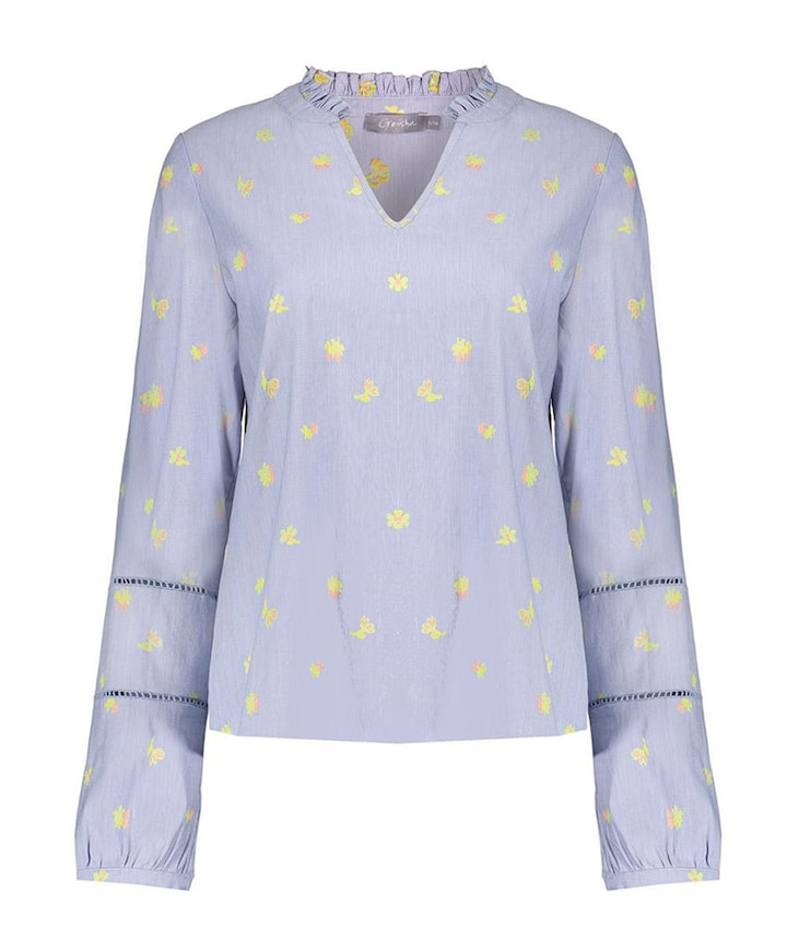 Dames blouse blauw