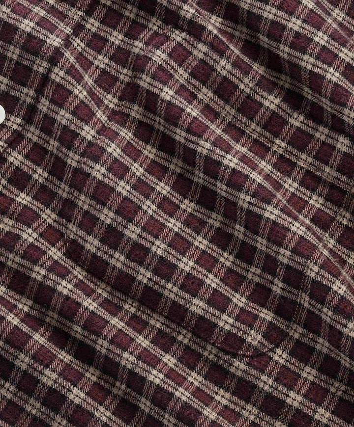Heren overhemd lange mouw bordeaux