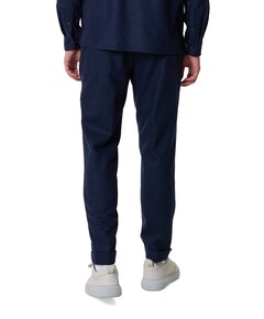 Blended wool drawstring with Shark fin pantalon blauw