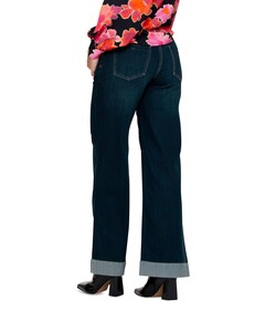 Wide turn-up jeans blauw