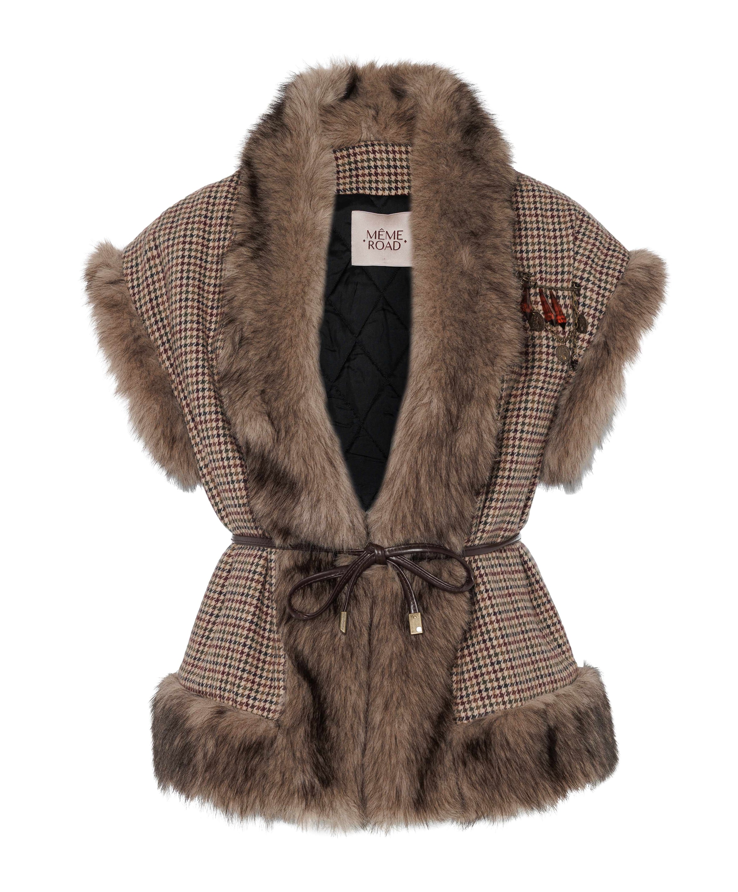 Dames gilet beige