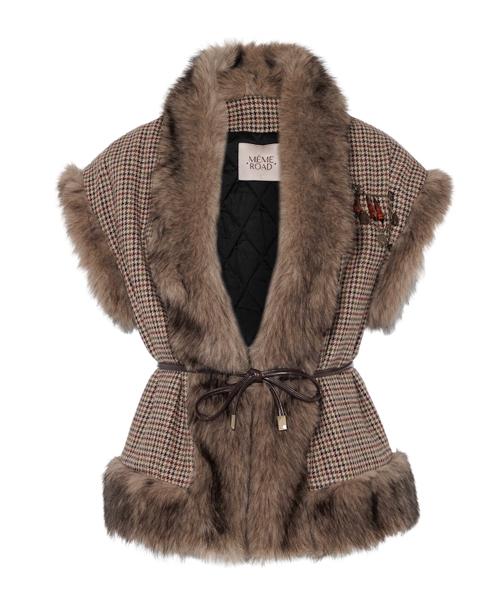 Dames gilet beige