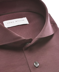 Heren overhemd lange mouw bordeaux