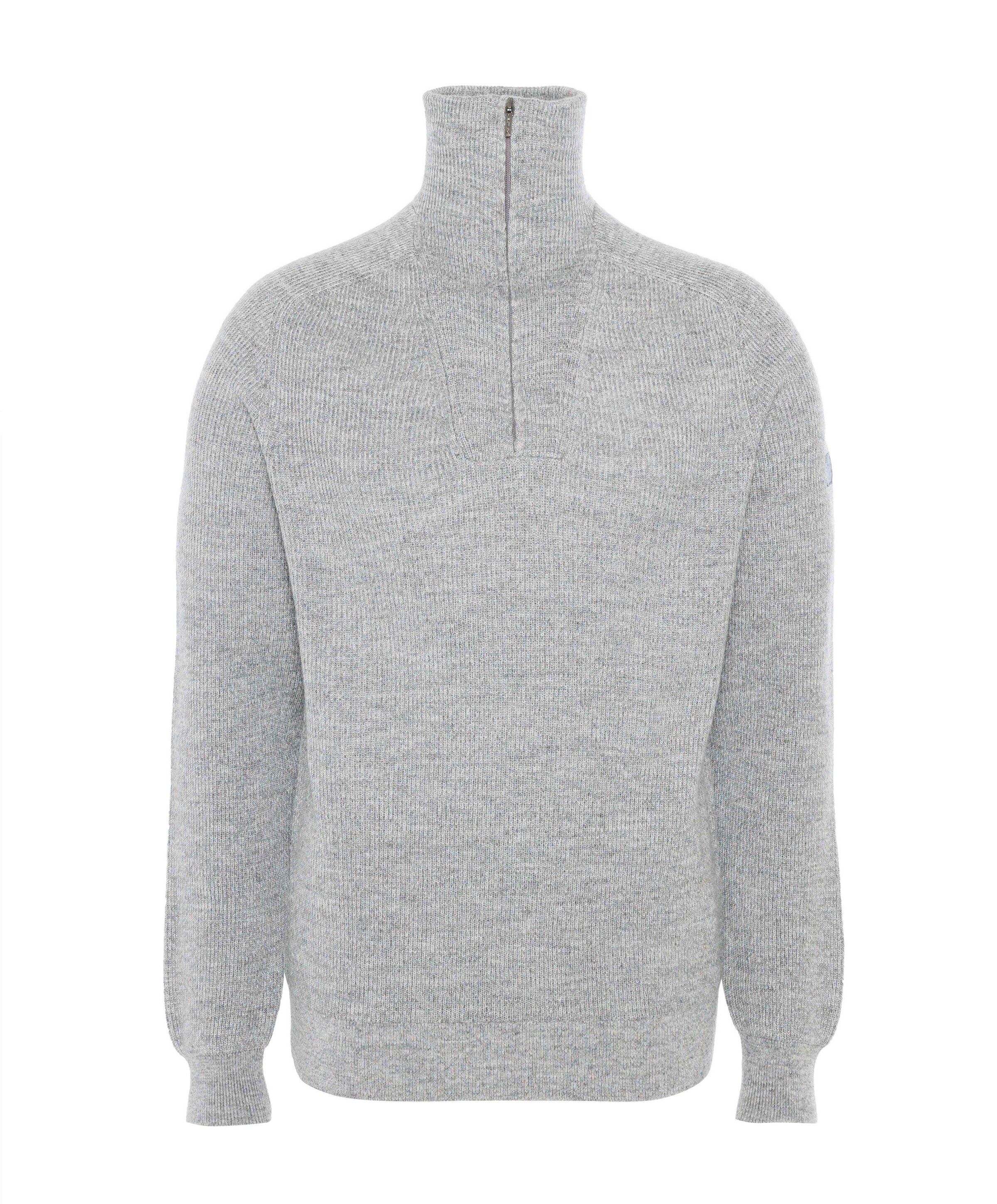 Trui met rits grijs