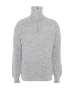 Trui met rits grijs