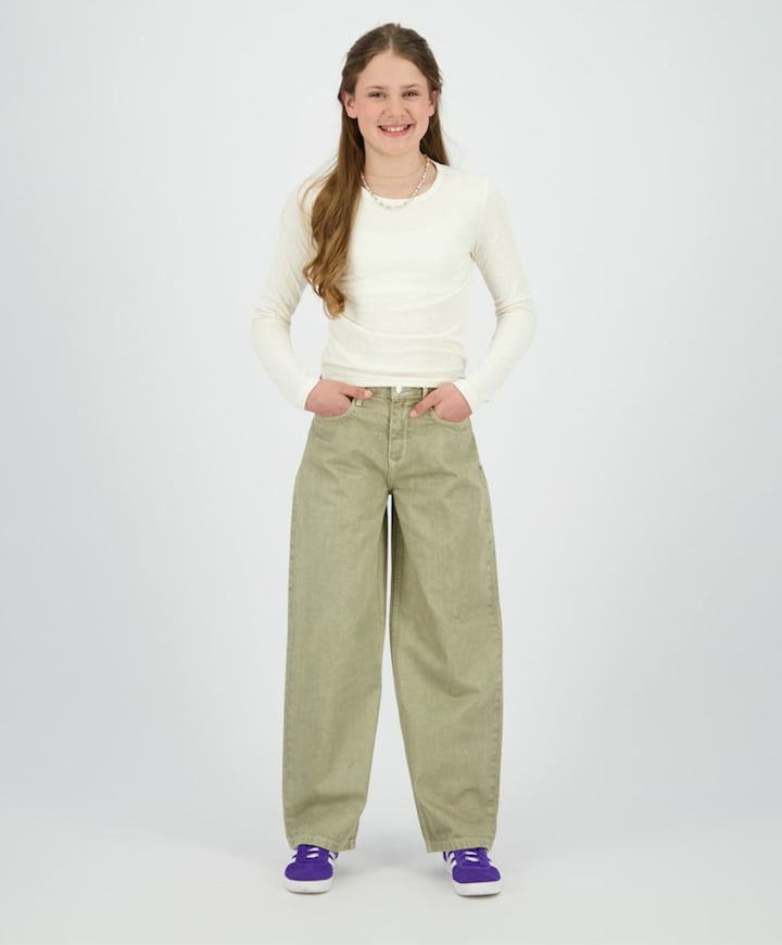 Meisjes longsleeve beige