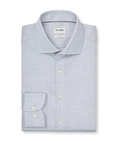 Heren overhemd lange mouw blauw