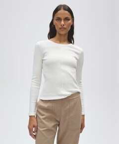 Dames longsleeve ecru