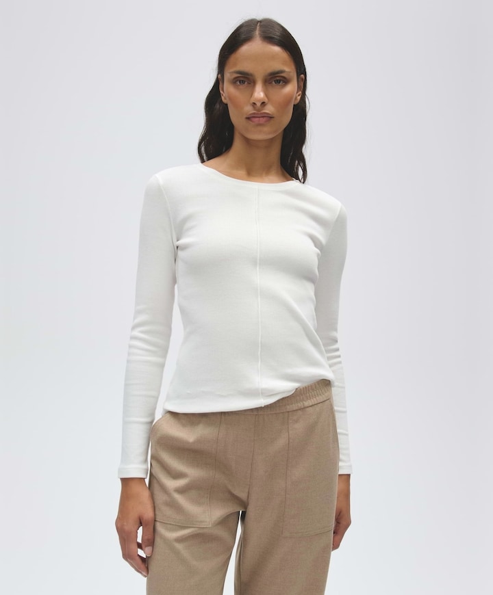 Dames longsleeve ecru
