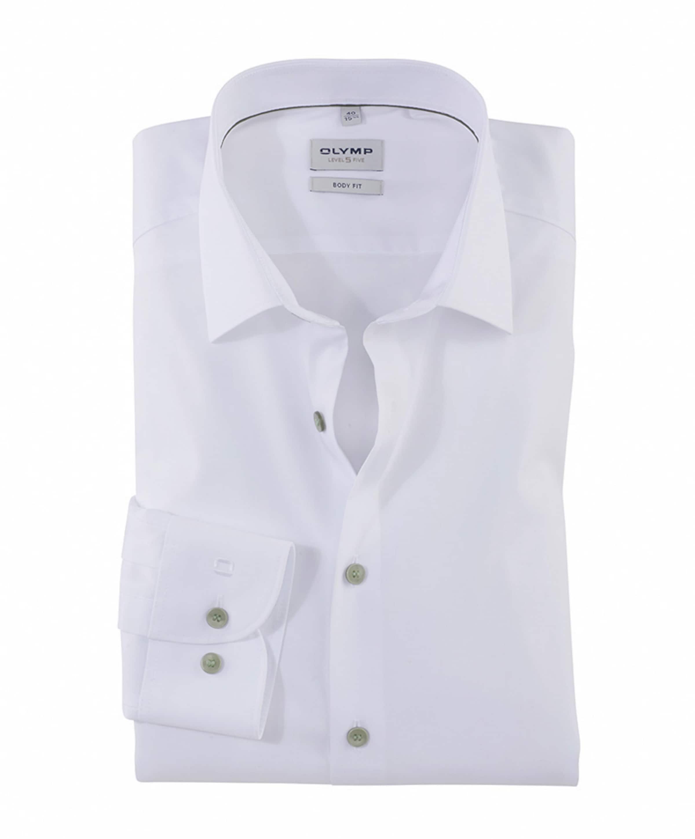 Heren overhemd lange mouw wit