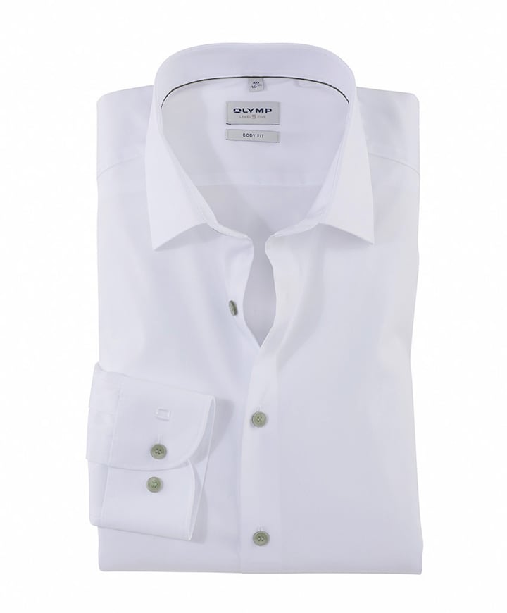 Heren overhemd lange mouw wit