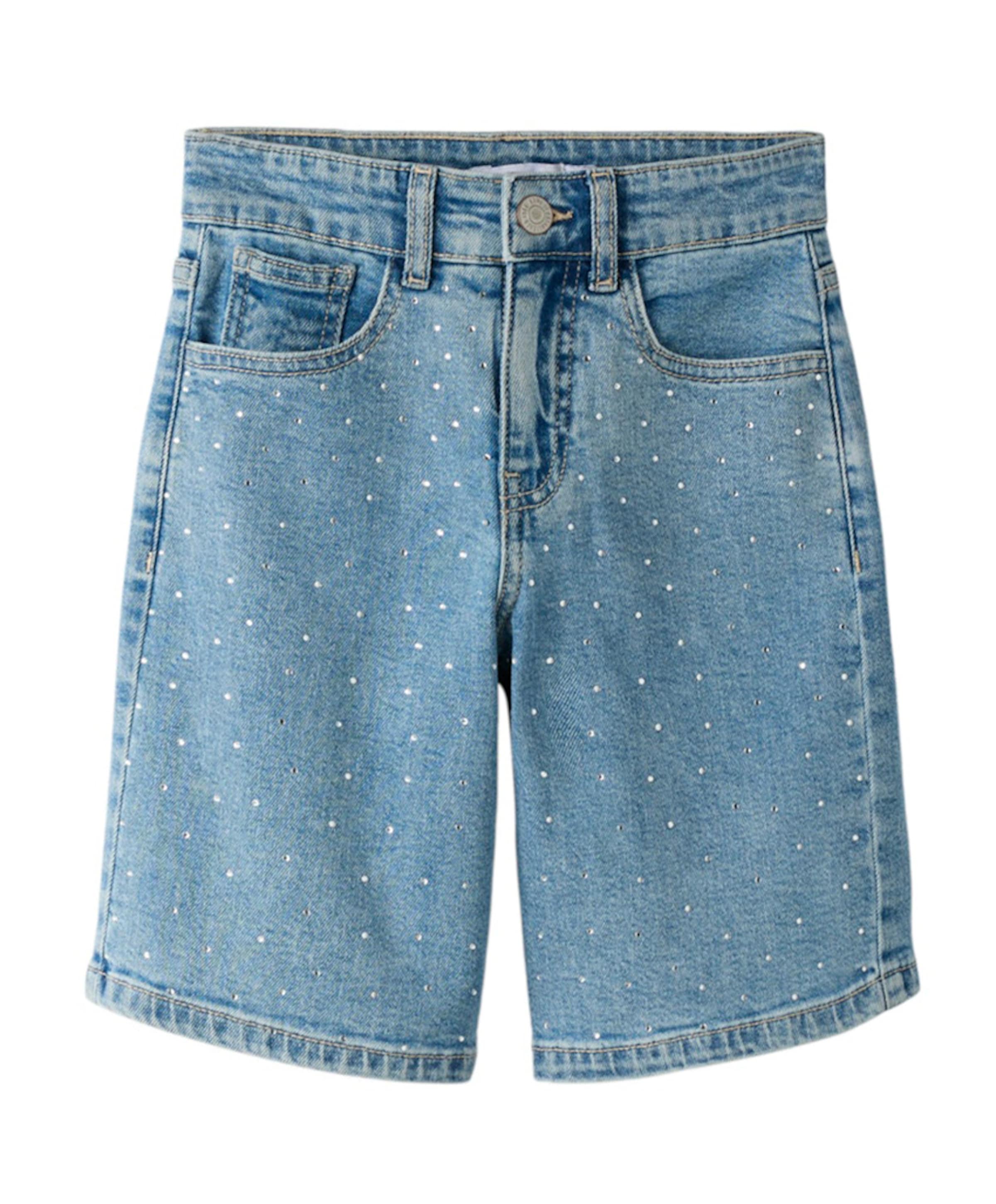 NKFROSE HW L DNM RHINE 2277- meisjes korte broek blauw