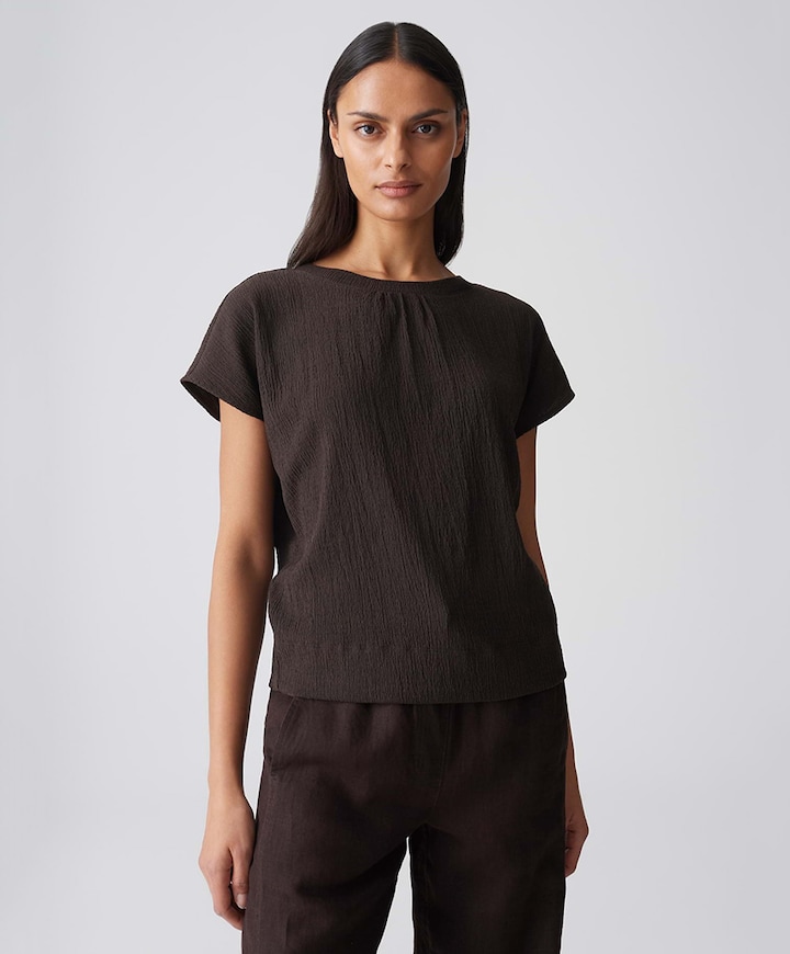 Dames T-shirt bruin
